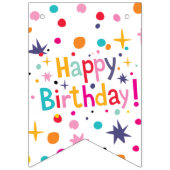 レトロミッドセンチュリーモダン誕生日 バンティングフラッグ (第2の旗)