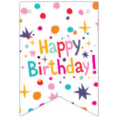 レトロミッドセンチュリーモダン誕生日 バンティングフラッグ (第1の旗)