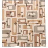 レトロミッドセンチュリーモダン シャワーカーテン (正面)