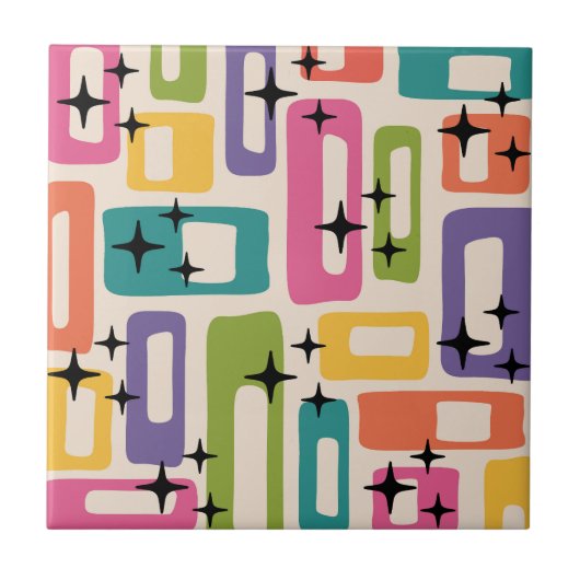 レトロミッドセンチュリーモダン タイル (正面)