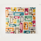 レトロミッドセンチュリーモダン タペストリー (正面(横))