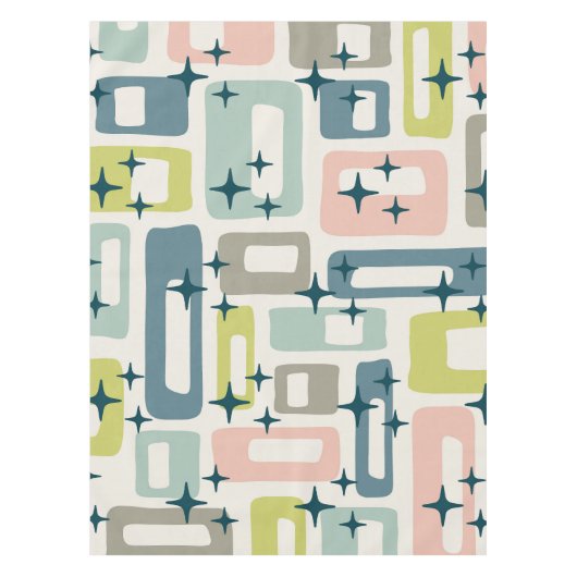 レトロミッドセンチュリーモダン テーブルクロス (正面)