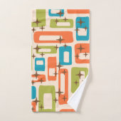 レトロミッドセンチュリーモダン バスタオルセット (ハンドタオル)