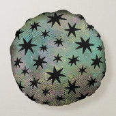 レトロミッドセンチュリーモノグモダンラム ラウンドクッション (裏面)