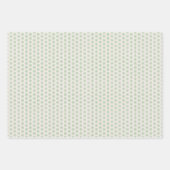 レトロミッドセンチュリーレッドピーチ&グリーンクリスマス ラッピングペーパーシート (正面2)