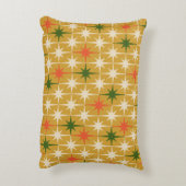 レトロミッドセンチュリーヴィンテージアトミックスターズオークル アクセントクッション (裏面(縦))