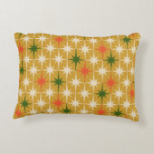 レトロミッドセンチュリーヴィンテージアトミックスターズオークル アクセントクッション (裏面)