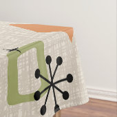 レトロミッドセンチュリー原子モダン抽象芸術パターン テーブルクロス (インサイチュ)