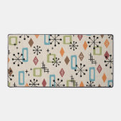 レトロミッドセンチュリー原子モダン抽象芸術パターン デスクマット (正面)