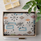 レトロミッドセンチュリー原子モダン抽象芸術パターン 薄葉紙 (ギフト)