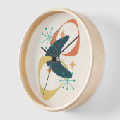 レトロミッドセンチュリー原子宇宙年齢20木炭 壁時計 (傾斜)