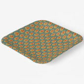 レトロミッドセンチュリー幾何学プリント パターン（の模様が）ある ペーパープレート (傾斜あり)