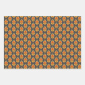 レトロミッドセンチュリー幾何学プリント パターン(の模様が)ある ラッピングペーパーシート (正面3)