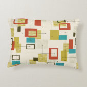 レトロミッドセンチュリー幾何形状パターン アクセントクッション (裏面)