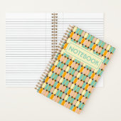 レトロミッドセンチュリー楕円パターン ノートブック (内側)