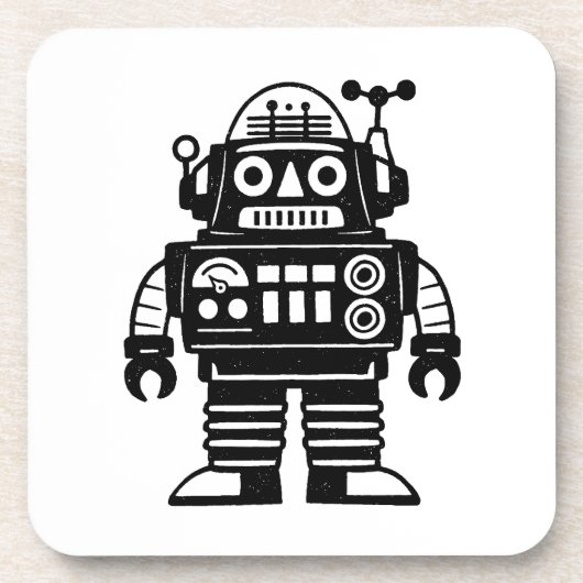 レトロミッドセンチュリー風ロボット コースター (正面)
