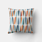 レトロミッドセンチュリー、ドロップシェイプパターン。 クッション (裏面)