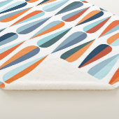 レトロミッドセンチュリー、ドロップシェイプパターン。 シェルパブランケット (3/4)