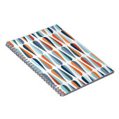 レトロミッドセンチュリー、ドロップシェイプパターン。 ノートブック (右側)