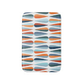 レトロミッドセンチュリー、ドロップシェイプパターン。 バスマット (正面縦)