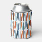 レトロミッドセンチュリー、ドロップシェイプパターン。 缶クーラー (缶正面)