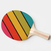 レトロミッドナイトはっきりしたレインボー 卓球ラケット (横)