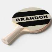 レトロミッドナイトはっきりした3ストライプ名 卓球ラケット (正面アングル)