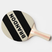 レトロミッドナイトはっきりした3ストライプ名 卓球ラケット (横)