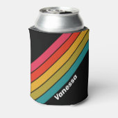 レトロミッドナイトストライプのレインボー（名前） 缶クーラー (缶裏面)