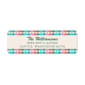 レトロミッドモダンアトミックカラフル差出人住所 ラベル (正面)