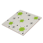 レトロミッドモダンスターバストスカイチャートルーズ タイル (側面)