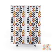 レトロミッドモダンセンチュリー抽象芸術 シャワーカーテン