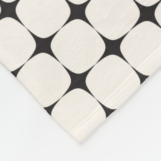 レトロミッド・センチュリーモダンパターン フリースブランケット (角)