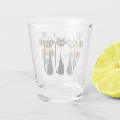 レトロミッド・センチュリー黒猫 ショットグラス (裏面)