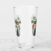 レトロミッド・センチュリー黒猫 タンブラーグラス (左)