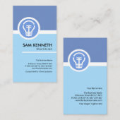 レトロミニシンプルマリストブルーエレクトリクシャン 名刺 (正面/裏面)