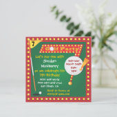 レトロミニチュアゴルフパーティの招待状 招待状 (スタンド正面)