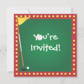 レトロミニチュアゴルフパーティの招待状 招待状 (裏面)