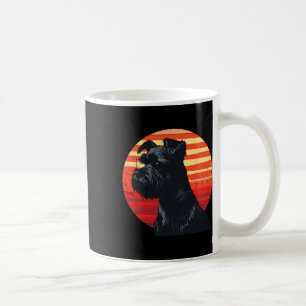 レトロミニチュアシュナウザー愛犬家クリスマスビル コーヒーマグカップ