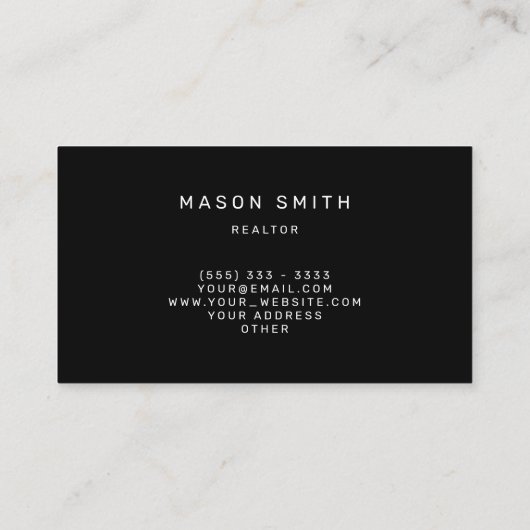 レトロミニパーソナライズされたマリ実在ストエステートレッド 名刺 (裏面)