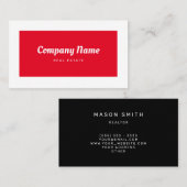 レトロミニパーソナライズされたマリ実在ストエステートレッド 名刺 (正面/裏面)