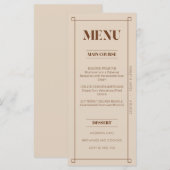 レトロミニマリスカスタムトフラットメニューカード メニュー (正面/裏面)