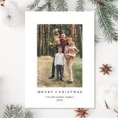 レトロミニマリストクリスマスフォト磁気カード