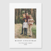レトロミニマリストクリスマスフォト磁気カード (正面)