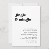 レトロミニマリストジャングルとミングルクリスマスパーティー 招待状 (正面)