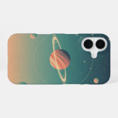 レトロミニマリストパステルオーブ iPhone 16ケース (裏面横)