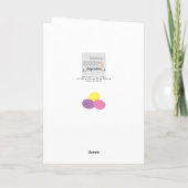 レトロミニマリストピンクイースター子猫 シーズンカード (裏面)