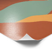 レトロミニマリストマウンテンイラストレーション フォトプリント            (角)