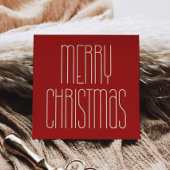 レトロミニマリストメリークリスマスレッドスクエア シーズンカード