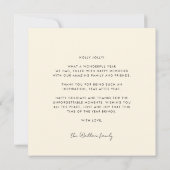 レトロミニマリストメリークリスマスレッドスクエア シーズンカード (裏面)